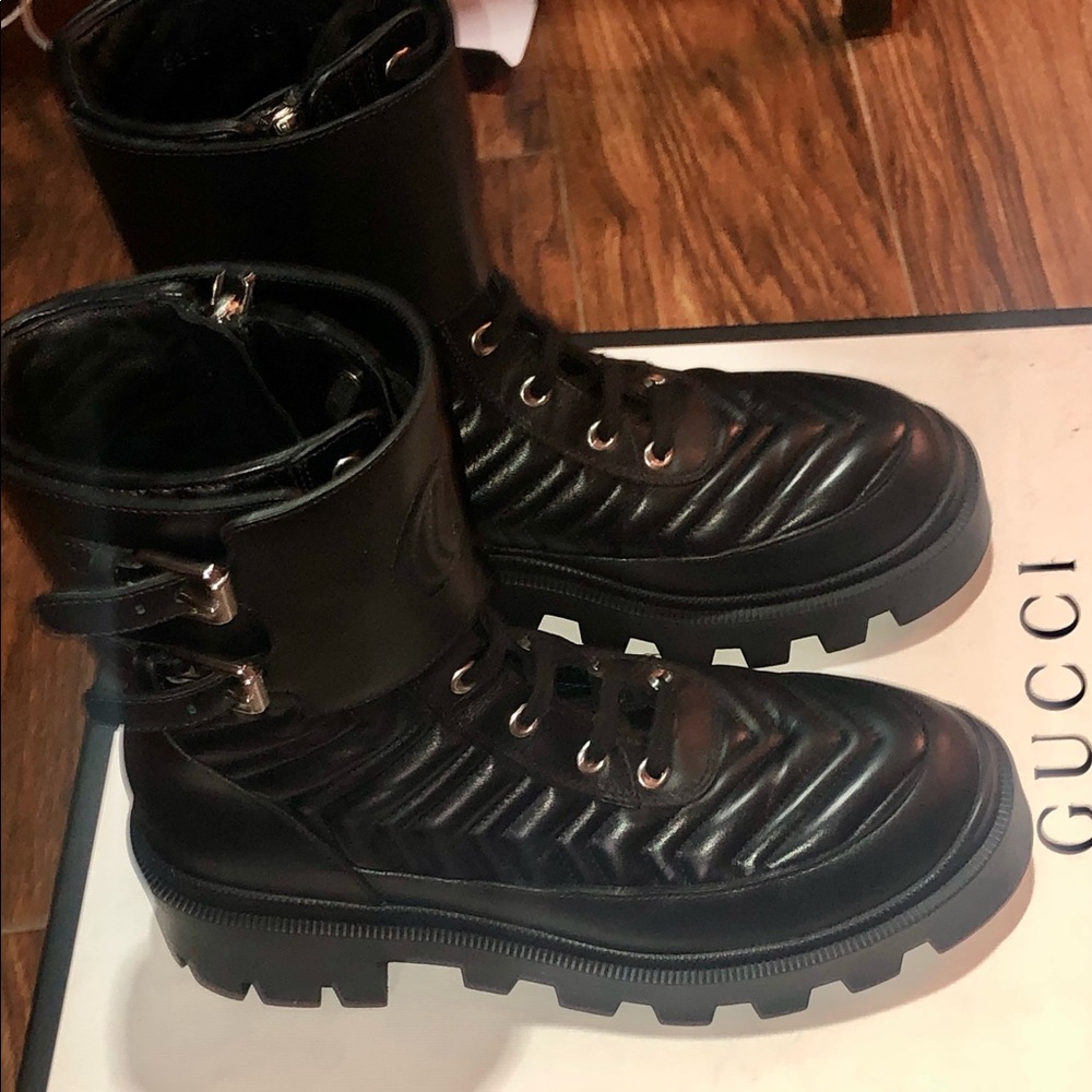 Gucci Interlocking G Combat Boots